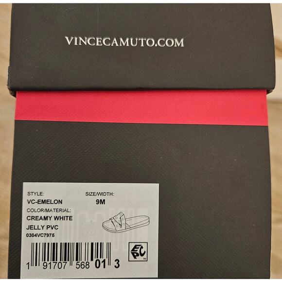 Vince Camuto Jelly Slide Sandals Emelon Creamy White Womens Size 9M Slip-On - Picture 8 of 9